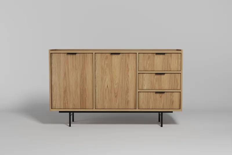 Dravo Skjenk 90x150 cm - Naturlig hickory - Oppbevaring - Oppbevaringsmøbler - Sideboard & skjenk