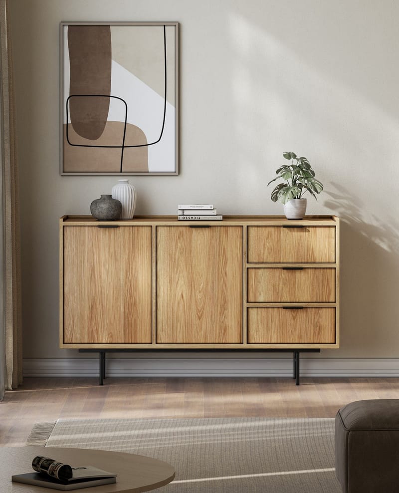 Dravo Skjenk 90x150 cm - Naturlig hickory - Oppbevaring - Oppbevaringsmøbler - Sideboard & skjenk