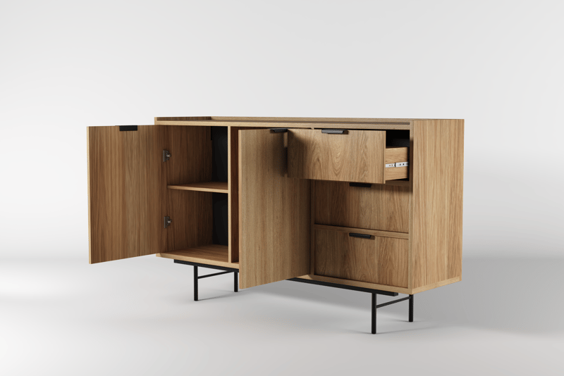 Dravo Skjenk 90x150 cm - Naturlig hickory - Oppbevaring - Oppbevaringsmøbler - Sideboard & skjenk