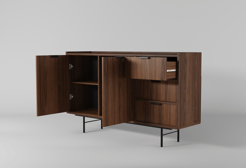 Dravo Skjenk 90x150 cm - Warmia valnøtt - Oppbevaring - Oppbevaringsmøbler - Sideboard & skjenk
