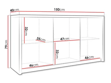 Driva Skjenk 150 cm - Beige - Oppbevaring - Oppbevaringsmøbler - Sideboard & skjenk