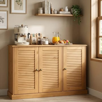 Edith skjenk 125x80 cm - Beiset/vokset naturfuru - Oppbevaring - Oppbevaringsmøbler - Sideboard & skjenk