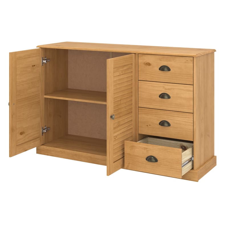 Edith skjenk 125x80 cm - Beiset/Vokset naturfuru - Oppbevaring - Oppbevaringsmøbler - Sideboard & skjenk
