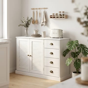 Edith skjenk 125x80 cm - Hvit - Oppbevaring - Oppbevaringsmøbler - Sideboard & skjenk