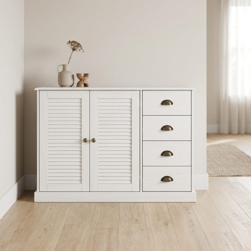 Edith skjenk 125x80 cm - Hvit - Oppbevaring - Oppbevaringsmøbler - Sideboard & skjenk