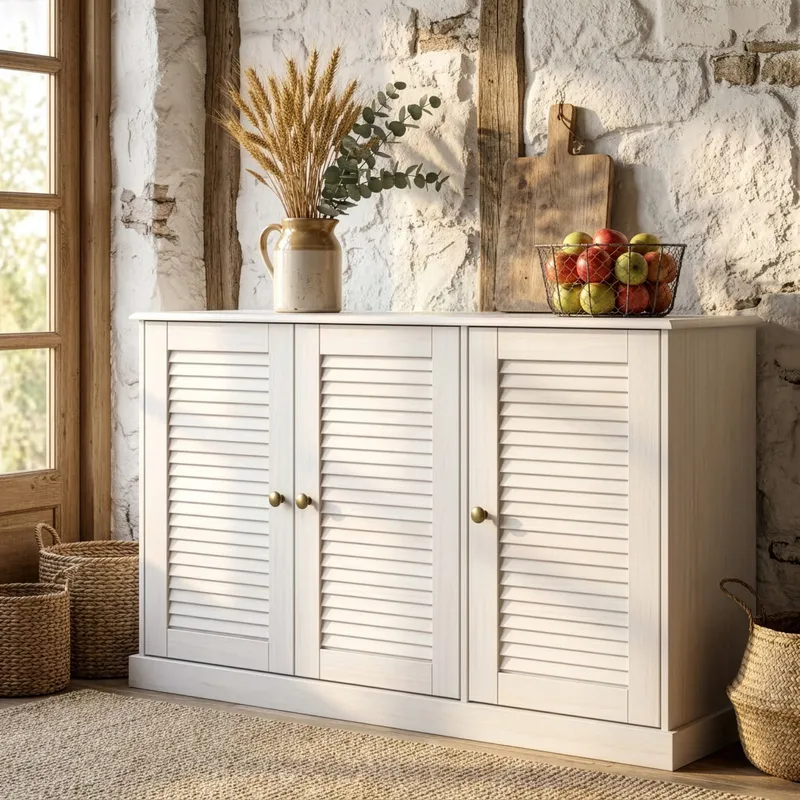 Edith skjenk 125x80 cm - Hvit - Oppbevaring - Oppbevaringsmøbler - Sideboard & skjenk