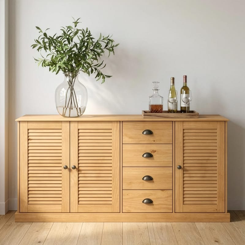 Edith skjenk 166x80 cm - Beiset/vokset - Oppbevaring - Oppbevaringsmøbler - Sideboard & skjenk