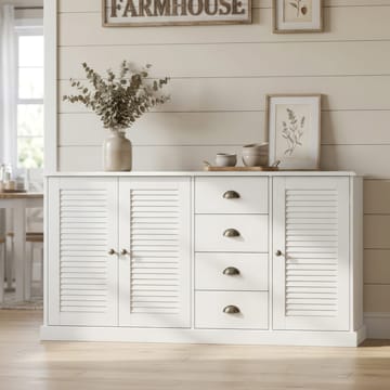 Edith skjenk 166x80 cm - Hvit - Oppbevaring - Oppbevaringsmøbler - Sideboard & skjenk