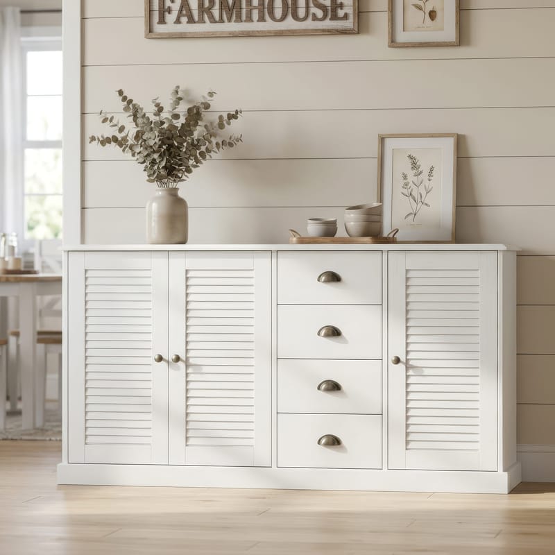 Edith skjenk 166x80 cm - Hvit - Oppbevaring - Oppbevaringsmøbler - Sideboard & skjenk