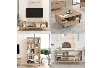 Erhan Møbelssett for Stue - Eik - Oppbevaring - Oppbevaringsmøbler - Møbelsett til stue