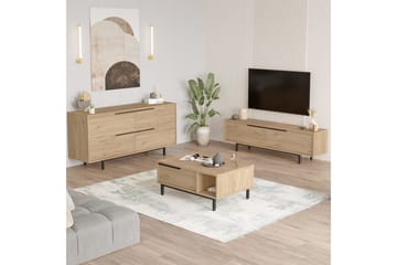 Erhan Møbelssett for Stue - Eik - Oppbevaring - Oppbevaringsmøbler - Møbelsett til stue