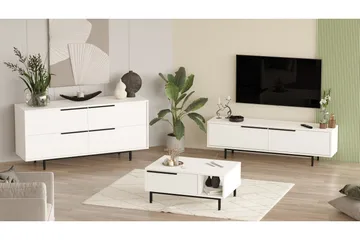 Erhan Møbelssett for Stue - Hvit - Oppbevaring - Oppbevaringsmøbler - Møbelsett til stue