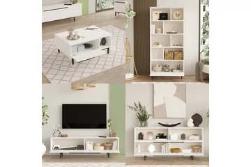 Erhan Møbelssett for Stue - Hvit - Oppbevaring - Oppbevaringsmøbler - Møbelsett til stue