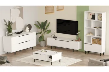 Erhan Møbelssett for Stue - Hvit - Oppbevaring - Oppbevaringsmøbler - Møbelsett til stue