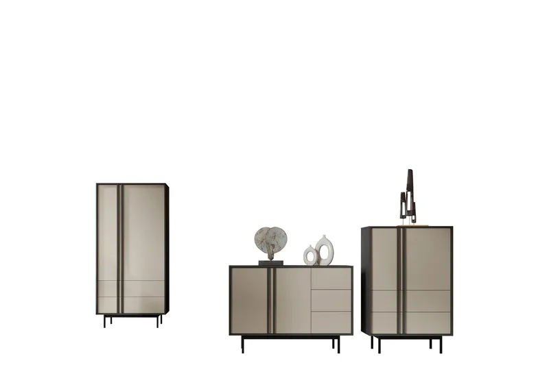 Farshian Møbelsett Til Stuen, Grå/Beige