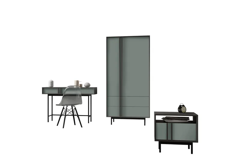 Farshian Møbelsett Til Stuen, Grå/Grønn