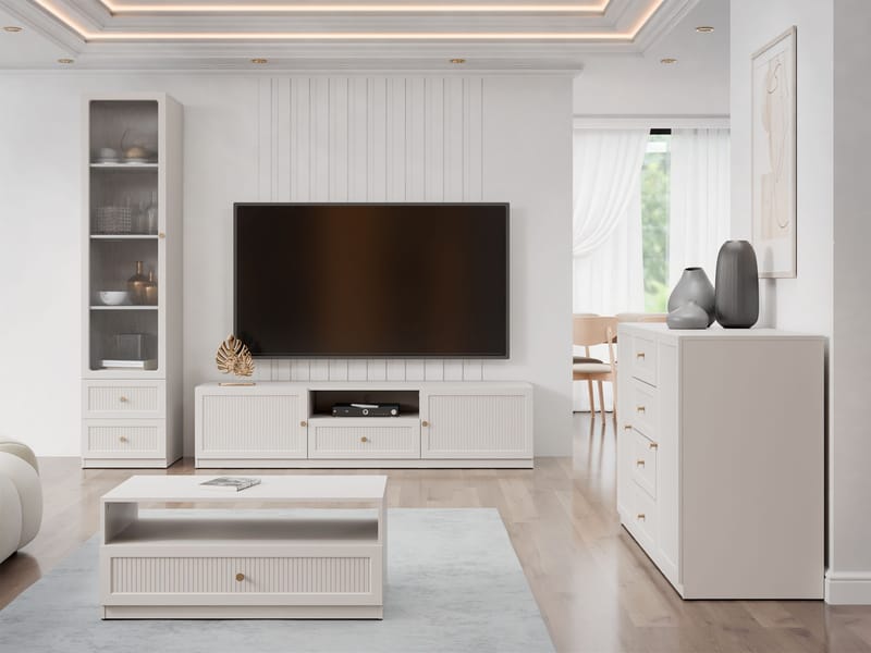 Fayric Møbelsett for stue - Beige - Oppbevaring - Oppbevaringsmøbler - Møbelsett til stue