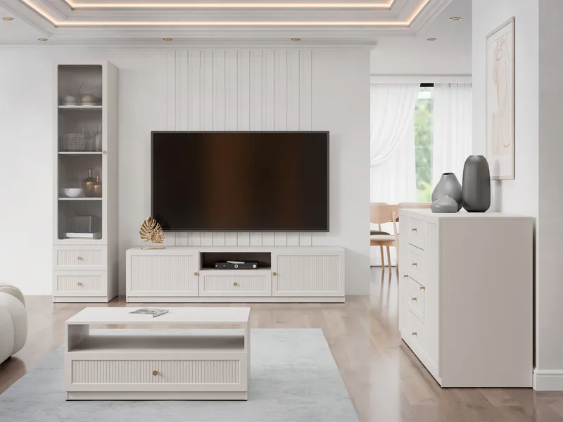 Fayric Møbelsett for stue - Beige - Oppbevaring - Oppbevaringsmøbler - Møbelsett til stue