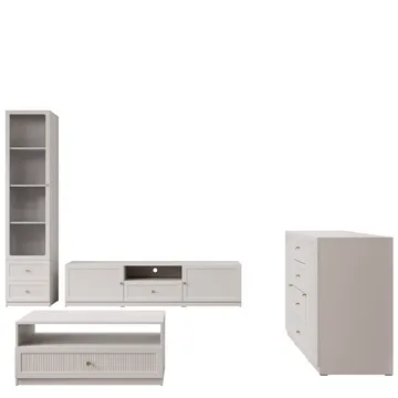 Fayric Møbelsett for stue - Beige - Oppbevaring - Oppbevaringsmøbler - Møbelsett til stue