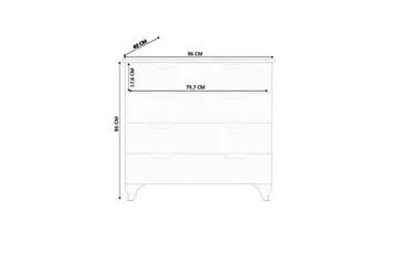 Feylor Hjørnekommode 86 cm - Matt Hvit - Oppbevaring - Oppbevaringsmøbler - Kommode