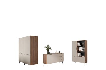 Fiesta Møbelsett Til Stue - Svart/Brun - Oppbevaring - Oppbevaringsmøbler - Møbelsett til stue