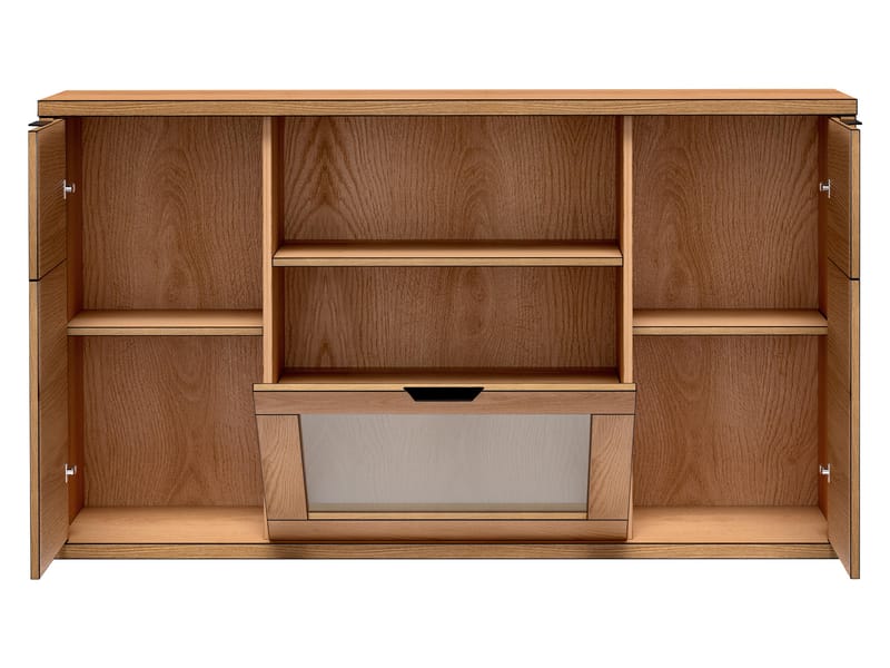 Fonti Rektangulær Skjenk 158 cm i Tre med Glassdør - Brun - Oppbevaring - Oppbevaringsmøbler - Sideboard & skjenk
