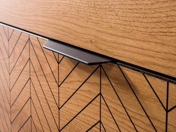 Fonti Rektangulær Skjenk 158 cm i Tre - Svart|Brun - Oppbevaring - Oppbevaringsmøbler - Sideboard & skjenk