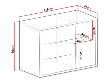 Fonti Skjenk 118 cm - Brun|svart - Oppbevaring - Oppbevaringsmøbler - Kommode