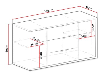 Fonti Skjenk 158 cm - Brun - Oppbevaring - Oppbevaringsmøbler - Sideboard & skjenk
