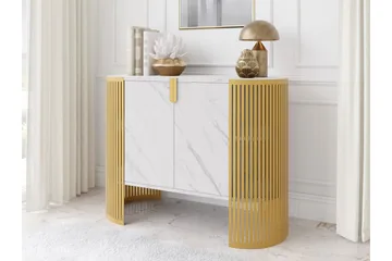 Friend Skjenk 120x40 cm - Gull/Hvit - Oppbevaring - Oppbevaringsmøbler - Sideboard & skjenk