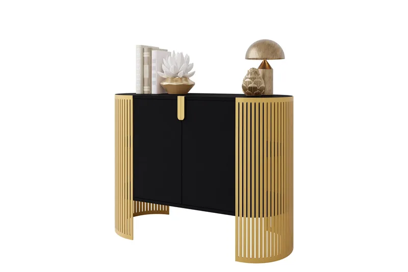 Friend Skjenk 120x40 cm - Gull/Svart - Oppbevaring - Oppbevaringsmøbler - Sideboard & skjenk