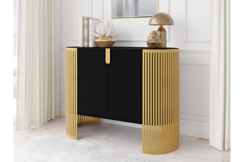 Friend Skjenk 120x40 cm - Gull/Svart - Oppbevaring - Oppbevaringsmøbler - Sideboard & skjenk