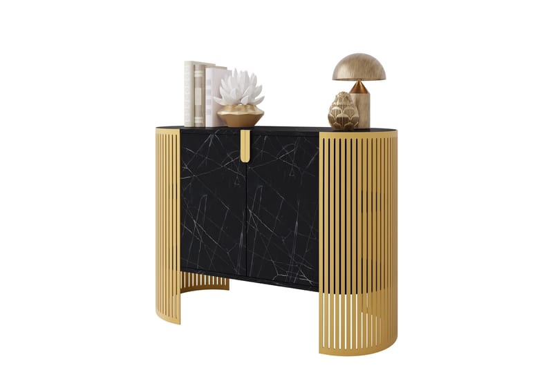 Friend Skjenk 120x40 cm - Gull/Svart - Oppbevaring - Oppbevaringsmøbler - Sideboard & skjenk