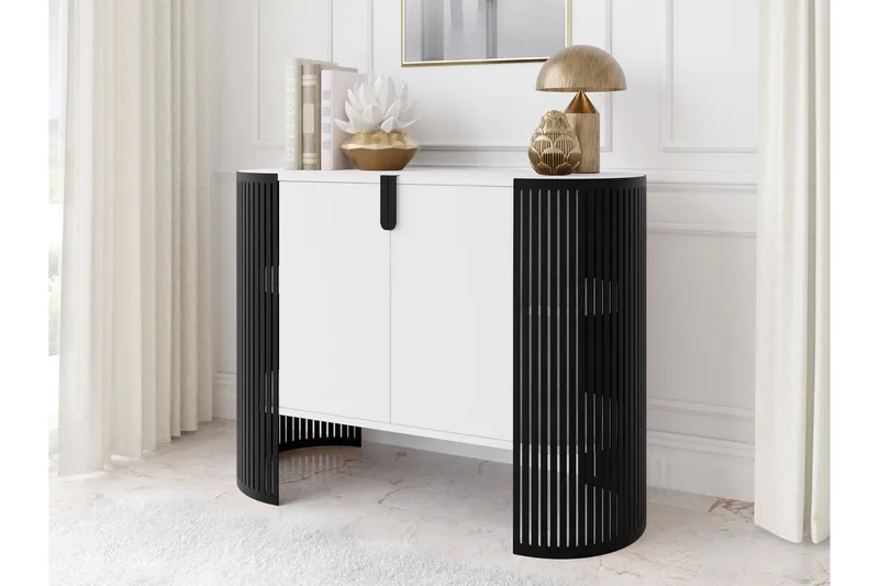 Friend Skjenk 120x40 cm - Hvit/Svart - Oppbevaring - Oppbevaringsmøbler - Sideboard & skjenk