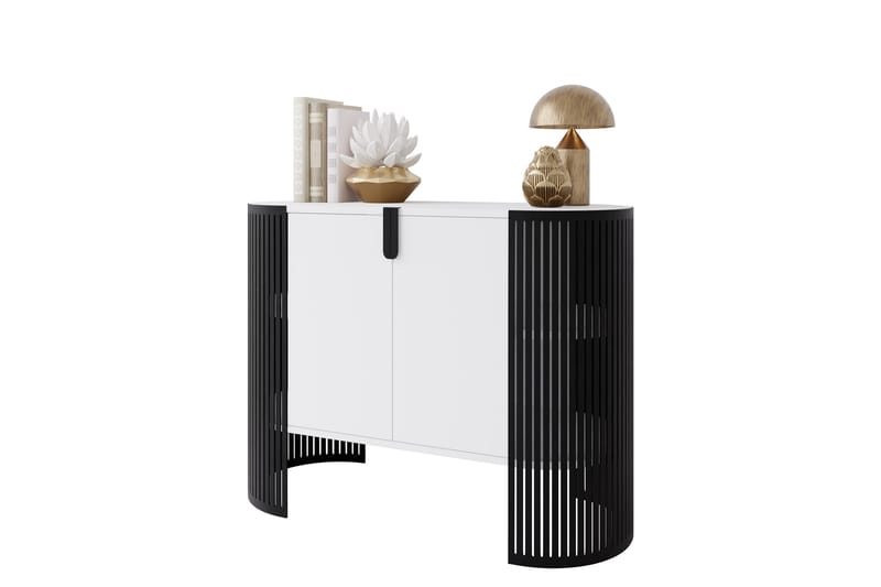 Friend Skjenk 120x40 cm, Hvit/Svart