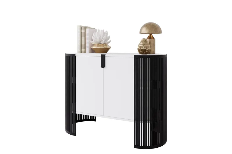 Friend Skjenk 120x40 cm, Hvit/Svart