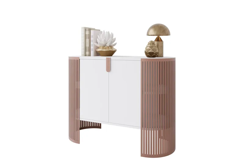 Friend Skjenk 120x40 cm - Rosa/Hvit - Oppbevaring - Oppbevaringsmøbler - Sideboard & skjenk