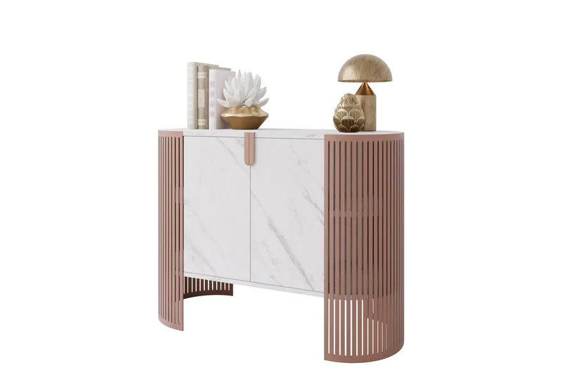 Friend Skjenk 120x40 cm, Rosa/Hvit