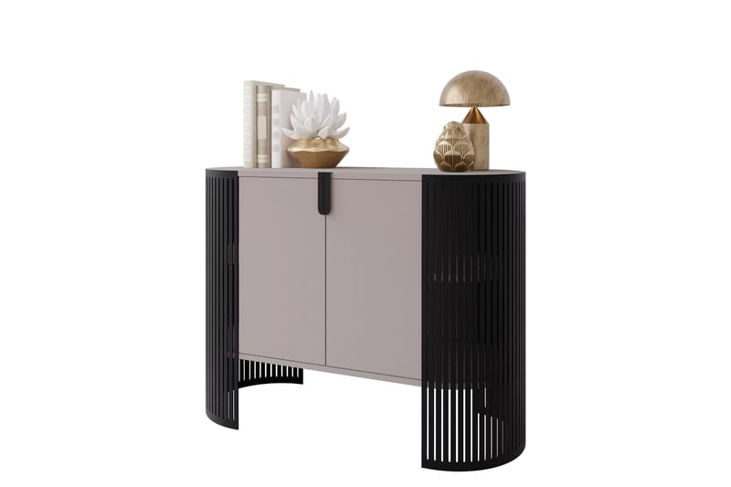 Friend Skjenk 120x40 cm, Svart/Beige