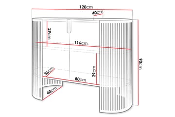 Friend Skjenk 120x40 cm - Svart/Brun - Oppbevaring - Oppbevaringsmøbler - Sideboard & skjenk
