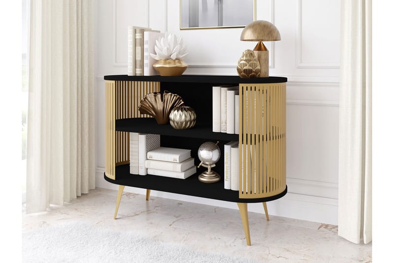 Galia Skjenk 120x40 cm - Gull/Svart - Oppbevaring - Oppbevaringsmøbler - Sideboard & skjenk