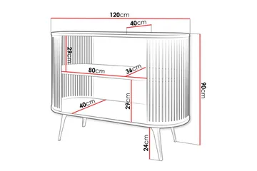 Galia Skjenk 120x40 cm - Rosa/Grå - Oppbevaring - Oppbevaringsmøbler - Sideboard & skjenk