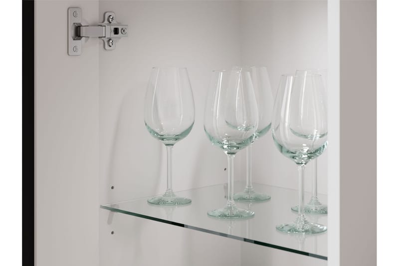 Gamal Skjenk 150x40 cm i Tre med Glassdører - Brun - Oppbevaring - Oppbevaringsmøbler - Sideboard & skjenk