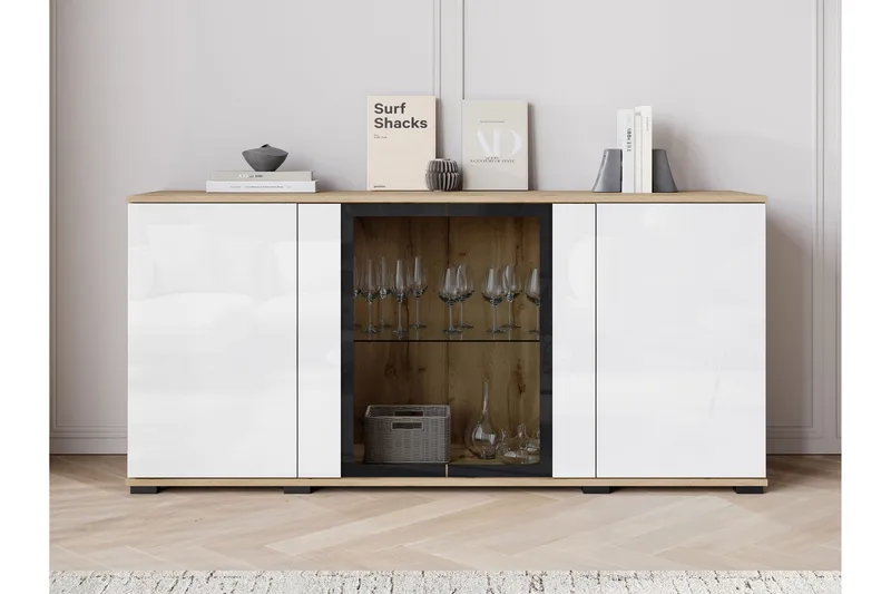 Gammel Skjenk 150x40 cm, Brun