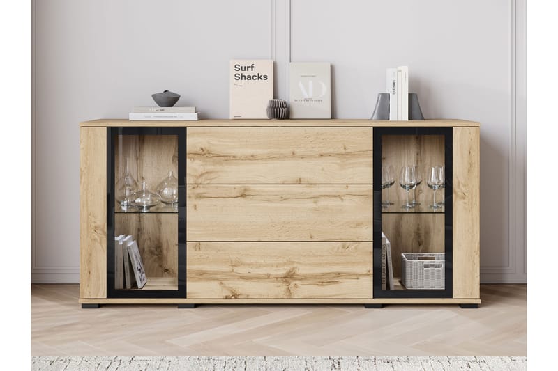 Gammel Skjenk 150x40 cm - Brun - Oppbevaring - Oppbevaringsmøbler - Sideboard & skjenk