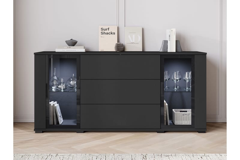 Gammel Skjenk 150x40 cm, Brun/Hvit