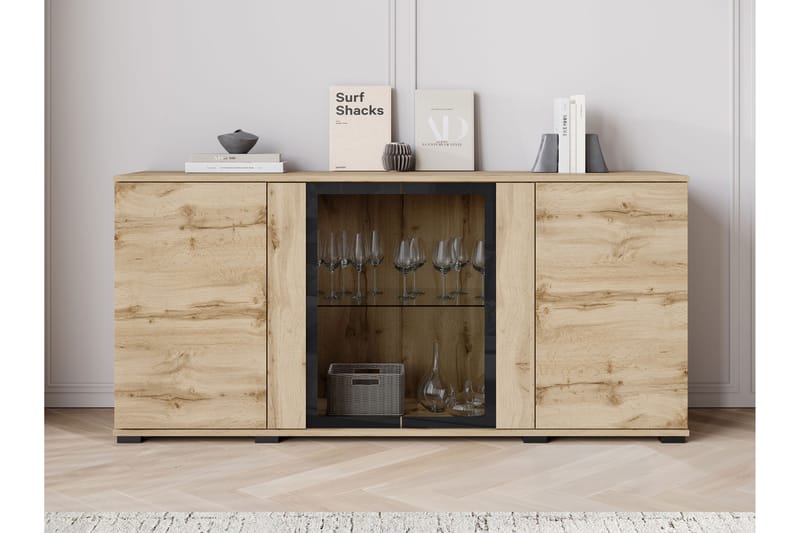 Gammel Skjenk 150x40 cm - Hvit - Oppbevaring - Oppbevaringsmøbler - Sideboard & skjenk
