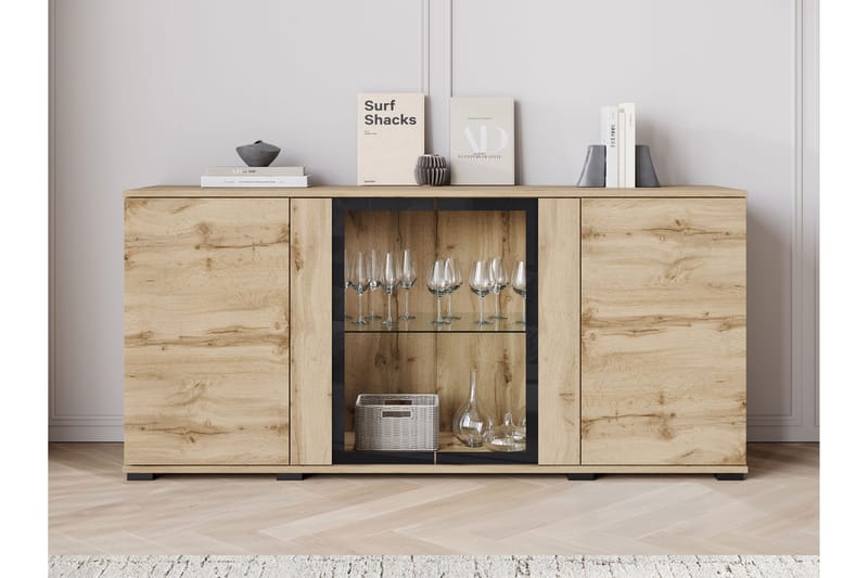 Gammel Skjenk 150x40 cm - Hvit/Rosa - Oppbevaring - Oppbevaringsmøbler - Sideboard & skjenk