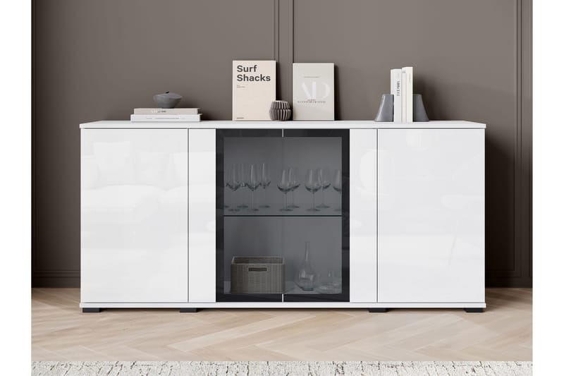 Gammel Skjenk 150x40 cm - Svart - Oppbevaring - Oppbevaringsmøbler - Sideboard & skjenk