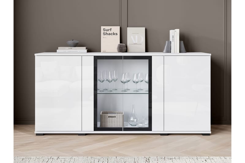 Gammel Skjenk 150x40 cm, Svart